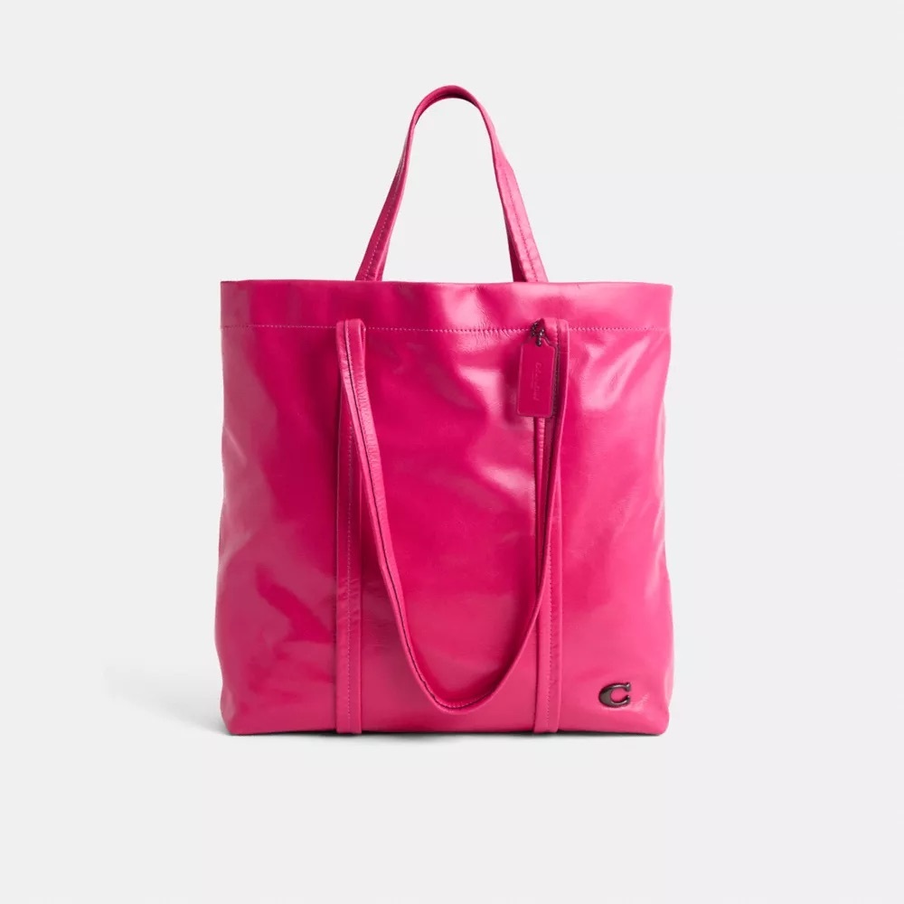 Coach Pink Leather Tote Bag